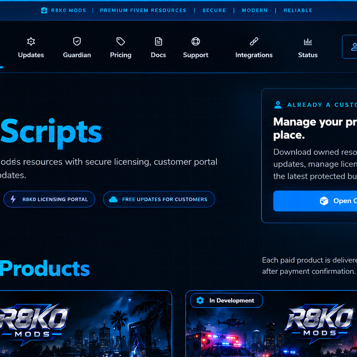 R8K0 Menu package art